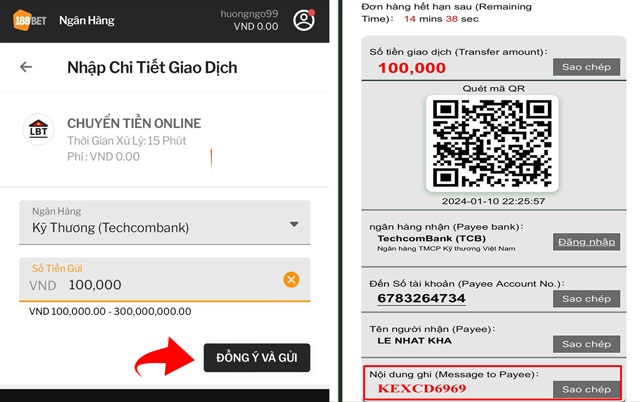 Nạp tiền qua iBanking